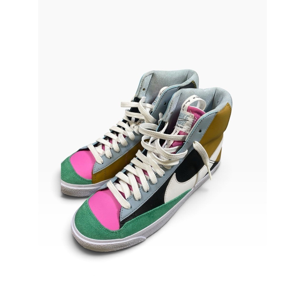 Nike Blazer Mid 77 SE Black Bronzine Playful Pink 6.5Y Shoes Sneakers